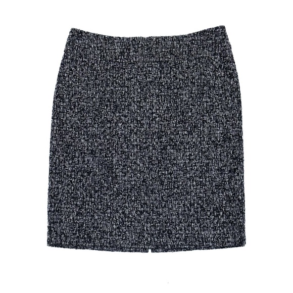Rafaella Black and White Tweed Straight Pencil Skirt Wool Blend Boucle - Picture 1 of 7